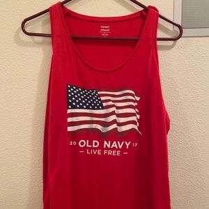 Old Navy red Live Free tank top: M